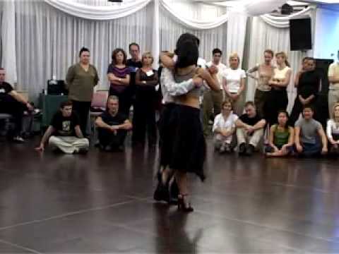  Javier Rodriguez  and  Geraldine Rojas  are  dancing  to  the  milonga  "  Milonga De Mis Tiempos  "