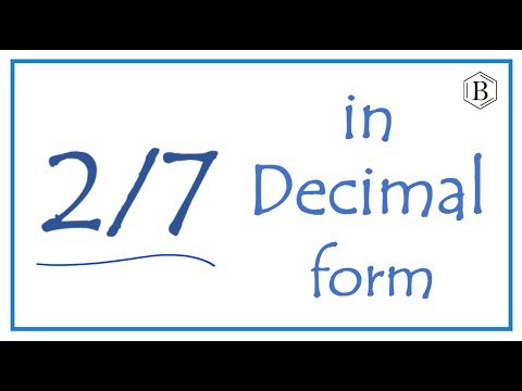 2/7 as a Decimal