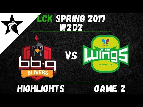 BBQ vs JAG Highlights Game 2 LCK Spring W2D2 2017 bbq OLIVERS vs Jin Air Green Wings