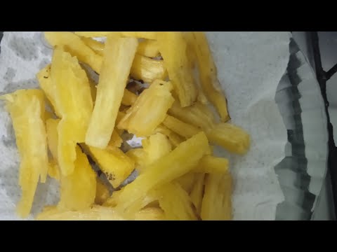 mandioca frita e sequinha na manteiga