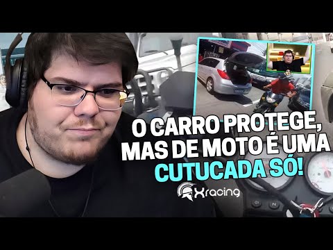 CASIMIRO REAGE: SUSTOS DE MOTO (EP. 142) ALVO FÁCIL (XRACING) | Cortes do Casimito