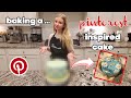 baking a pinterest inspired cake...