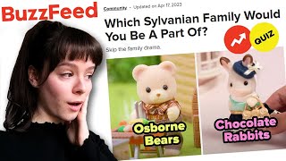 Taking a Buzzfeed Quiz to find which Sylvanian Family I belong too?!