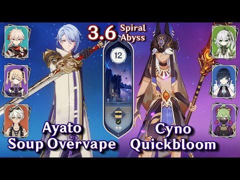 Spiral Abyss 3.5 - C0 Ayato Overvape & C0 Cyno Quickbloom | Floor 12 9 Stars | Genshin Impact