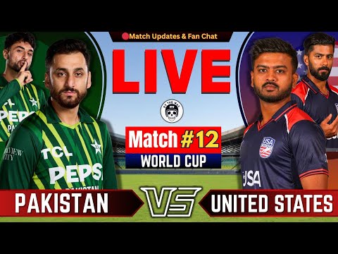 🔴PAK vs USA, 12th T20 | Live cricket match today | Pakistan vs United States | Reaction by Shahid