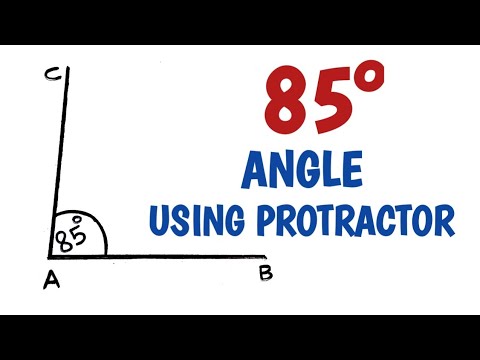 How to construct 85 degree angle using protractor 