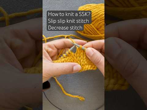 Ssk Slip Slip Knit Tutorial Beginner Knitting Decrease