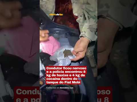 Haxixe e cocaína dentro do tanque do Fiat Mobi