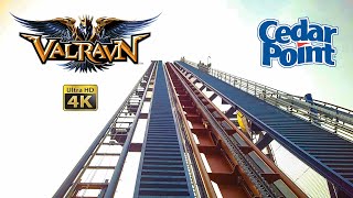 2022 Valravn Dive Roller Coaster On Ride Front Row 4k POV Cedar Point