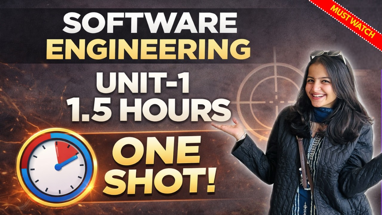 Software Engineering Unit-1 One Shot| Complete in 1.5 Hours| Introduction Sem-4| In Hindi