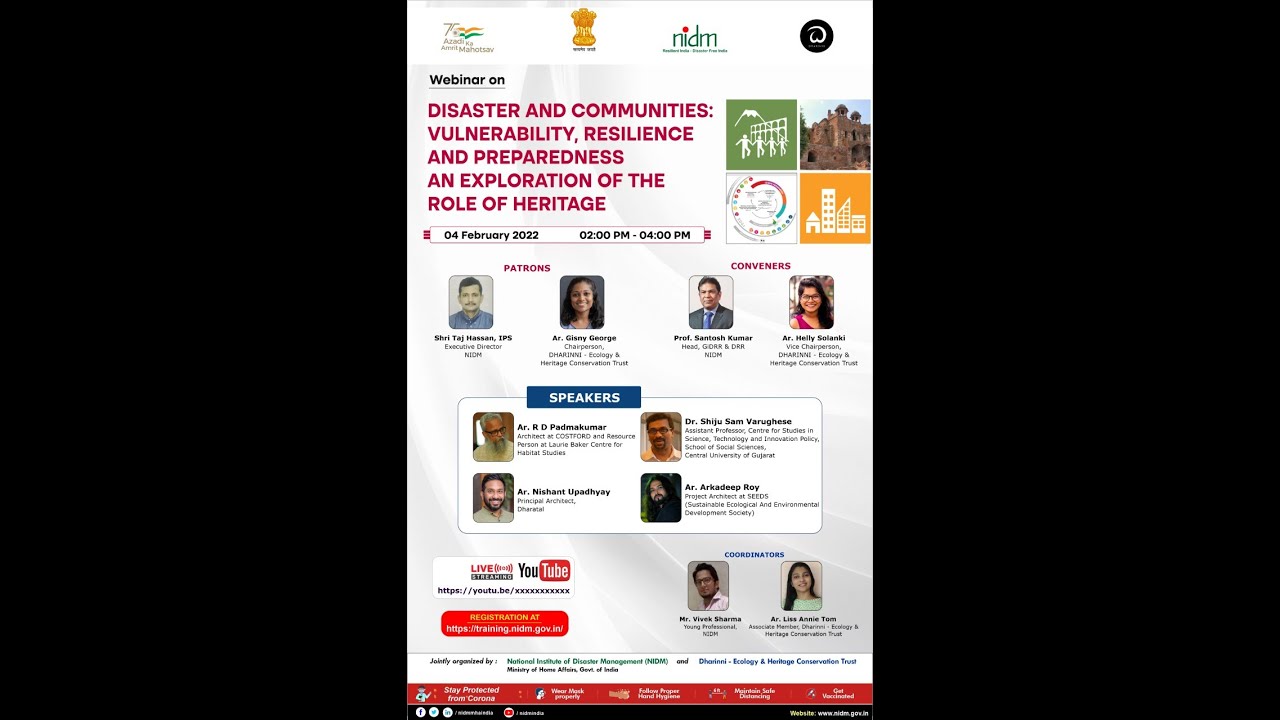 DISASTER & COMMUNITIES VULNERABILITY, RESILIENCE & PREPAREDNESS AN EXPLORATION OF THE ROLE OF HERITA