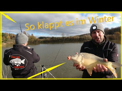 Coarse fishing in winter with float and feeder