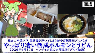 梅田の半値以下 電車賃が浮いてしまう新今宮駅周辺グルメ2店【やっぱり凄い西成ホルモンとうどん】2026年4月17日　バンザイ大家の大阪生活【グルメ動画】