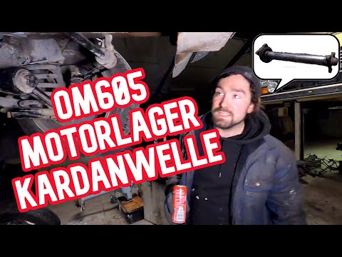 Benz-Motor sitzt im Wolga GAZ 24! Motorhalter u. Kardanwelle passend geschweisst! (OM Umbau Teil4)