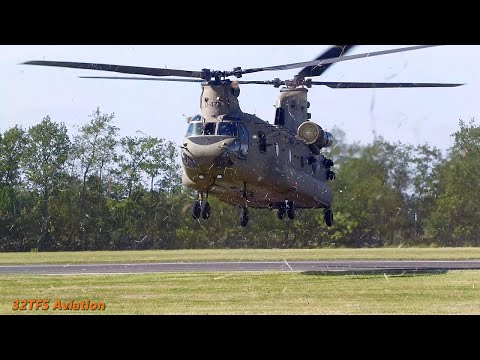 [4K] Up Close with CH-47 Chinook at Drachten Airport!