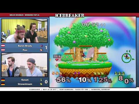 Icebreaker - Baron Brody + Pasi Vs. Konati + Strawstream - Winners Top 24 - Melee Doubles