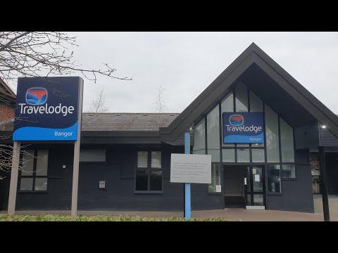Hotel Travelodge Bangor Wales, free parking. Review and Virtual visit.