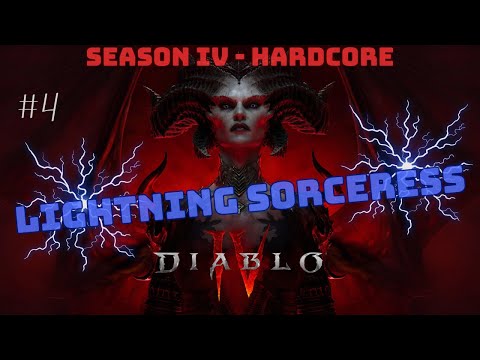 Diablo 4 - Season 4 Hardcore Lightning Sorceress Gameplay (Part 4, lvl 30-35) *No Commentary*