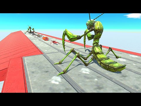Giant Praying Mantis vs Giant Invertebrathes - Animal Revolt Battle Simulator
