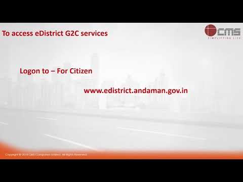 A&N eDistrictG2Cservices -For Citizen