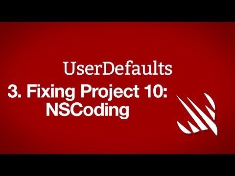 Fixing Project 10: NSCoding – UserDefaults, part 3