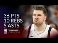 Luka Doncic 36 pts 10 rebs 5 asts vs Wolves 2024 PO G5