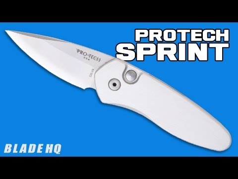 Pro-Tech Sprint Automatic Knife Black (1.95" Stonewash)