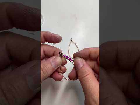 Wire wrap loops onto hoops for earrings #jewelrymaking #wirewrapping #earrings