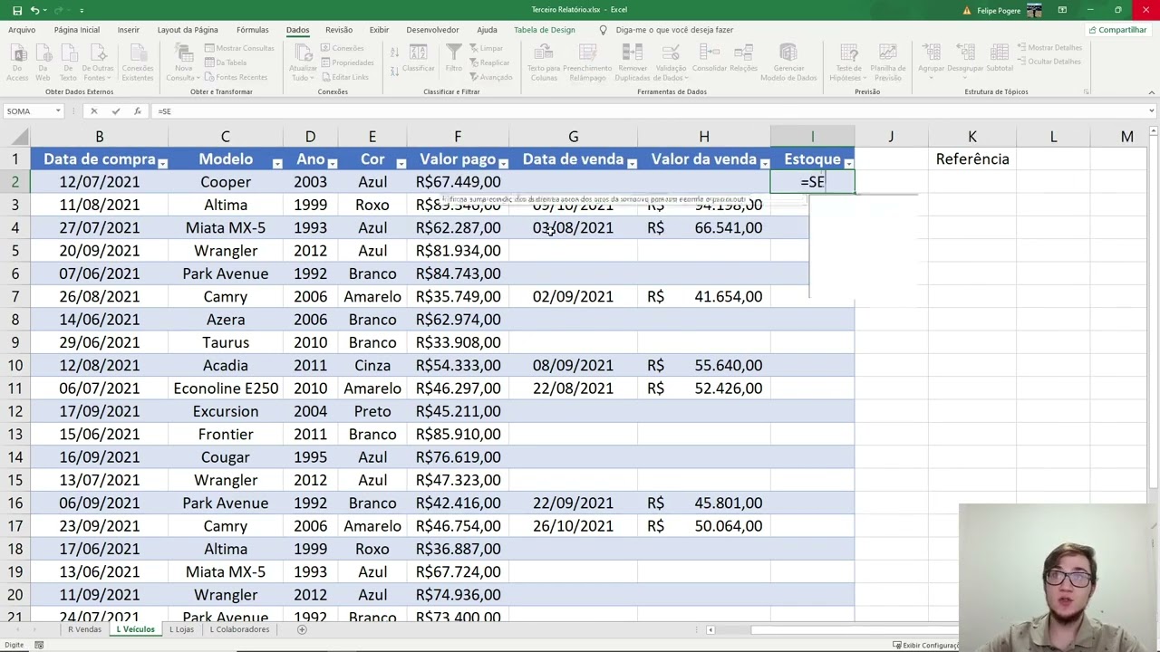 DADOS DE AÇÃO - CURSO DE EXCEL - 68 Validação de dados e lista inteligente