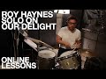 Roy Haynes solo transcription on the song "Our delight"