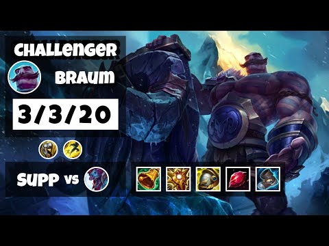 Braum Challenger Gameplay S11 Replay 11.17 Support (3/3/20) - KOREAN