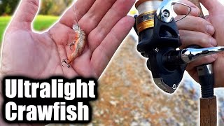 Bass Fishing With a REBEL Wee Craw (Ultralight Crankbait Fishing)