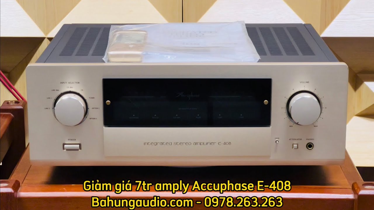 SỐC - Giảm giá 7tr amply Accuphase E-408 hoa khôi nguyên zin 100% giá cực tốt