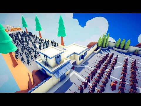 ZOMBIES INVASION vs SPARTANS DEFENSE FORMATION - Totally Accurate Battle Simulator TABS
