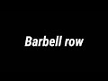 Barbell row 2020.06.10