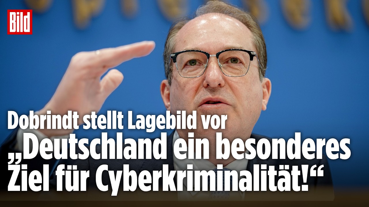 Innenminister Alexander Dobrindt (55, CSU) stellt neues „Lagebild Cybercrime“ vor