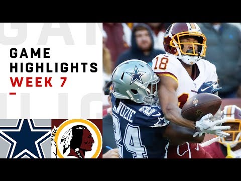 Cowboys vs. Redskins Week 7 Highlights | NFL 2018