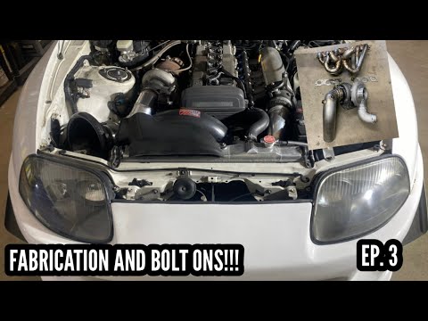Toyota Supra 2JZ-GE BIG TUBRO BUILD PART 3: FABRICATION AND BOLT ONS!