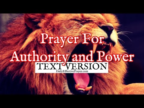 Prayer For Authority and Power (Text Version - No Sound)