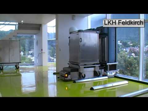 Automatisierung des LKH Feldkirch von DS AUTOMOTION GmbH - Fahrerlose Transportsysteme