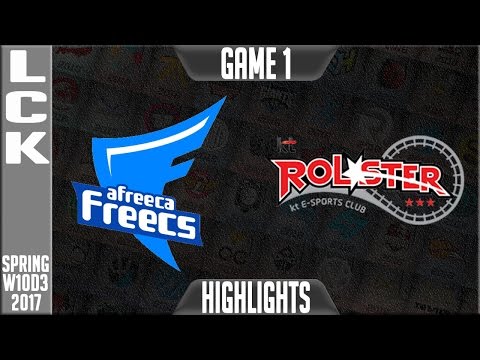 Afreeca Freecs vs KT Rolster Highlights Game 1 - LCK W10D3 Spring 2017 LZ vs KDM G1