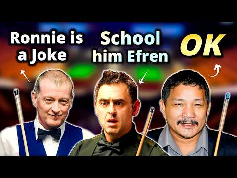 He Mocked Ronnie O'Sullivan, So Efren Reyes Taught Him A Hard Lesson
