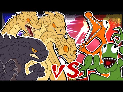 Godzilla & Ghidorah Vs The RAINBOW FRIENDS (Godzilla Comic Dub)