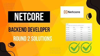 Download the video "Netcore round 2 coding answers"
