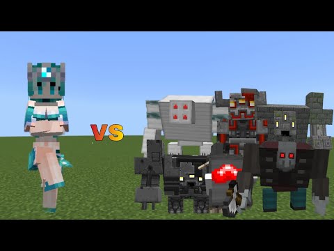 Shaman of the Moonlight vs Crimson steves more mobs and bosses - Minecraft Mob Battle