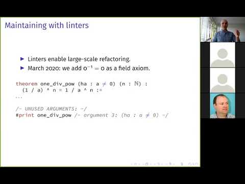 CICM2020: Maintaining a Library of Formal Mathematics - Gabriel Ebner