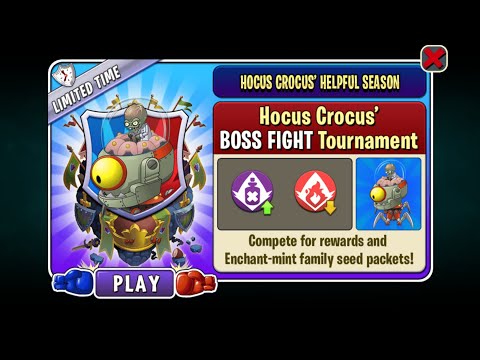 PvZ 2 Arena: Week 155, Hocus Crocus BOSS FIGHT - 25.8 Million (Free Plants Only), S24
