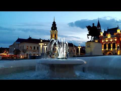Piata Unirii - Oradea -  Noaptea, Walking Trip, 4K, 2022