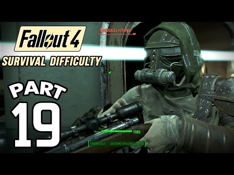 Fallout 4 Survival Difficulty SNIPER Walkthrough - Part 19 Federal Surveilance Center 1080p 60FPS