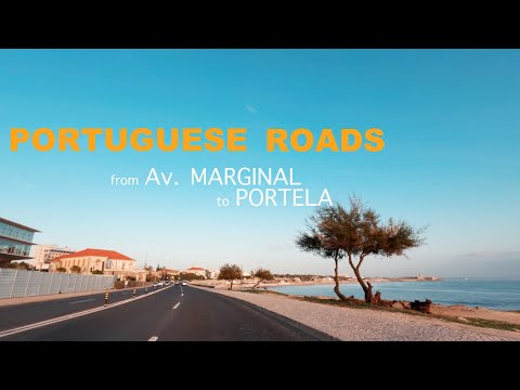 Driving Along Av. Marginal Toward Lisbon Airport | Atlantic Coast Road Trip